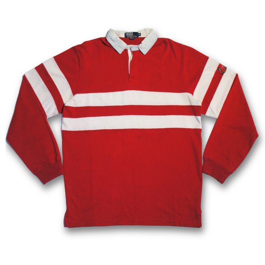 RALPH LAUREN RUGBY CROSS FLAGS POLO RED (XL)