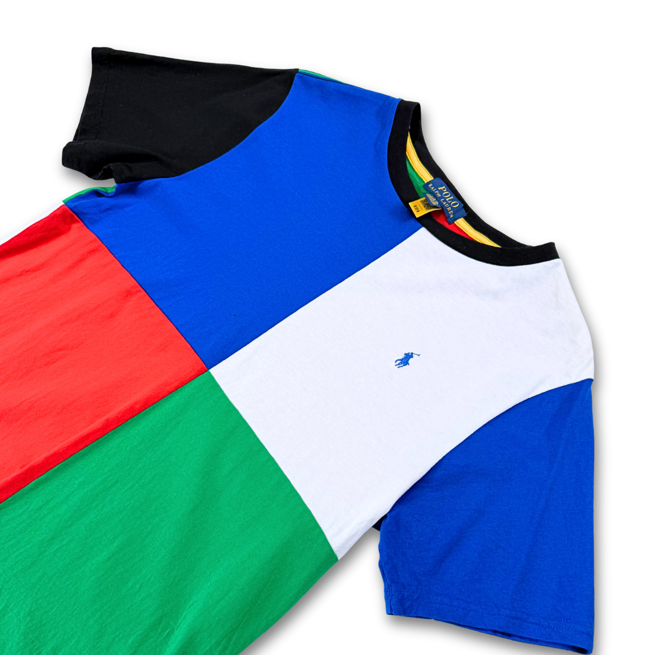 Polo Ralph Lauren Color-Blocked Cotton Jersey Tee (S)