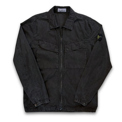 Stone Island Garment Dyed Cotton Zip Overshirt (L)
