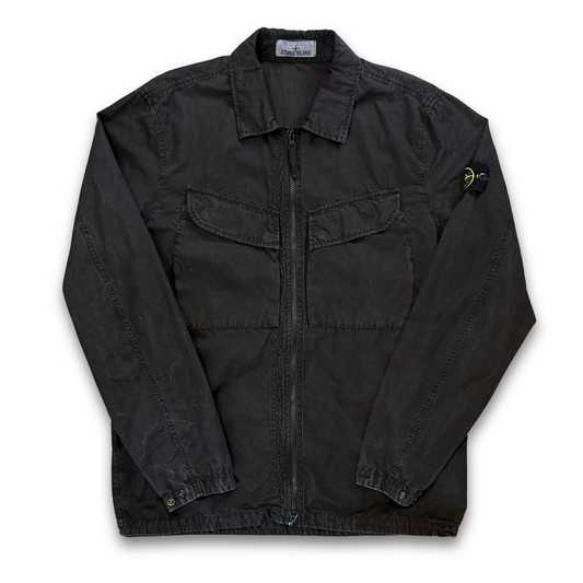 Stone Island Garment Dyed Cotton Zip Overshirt (L)