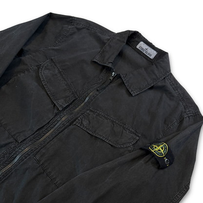Stone Island Garment Dyed Cotton Zip Overshirt (L)