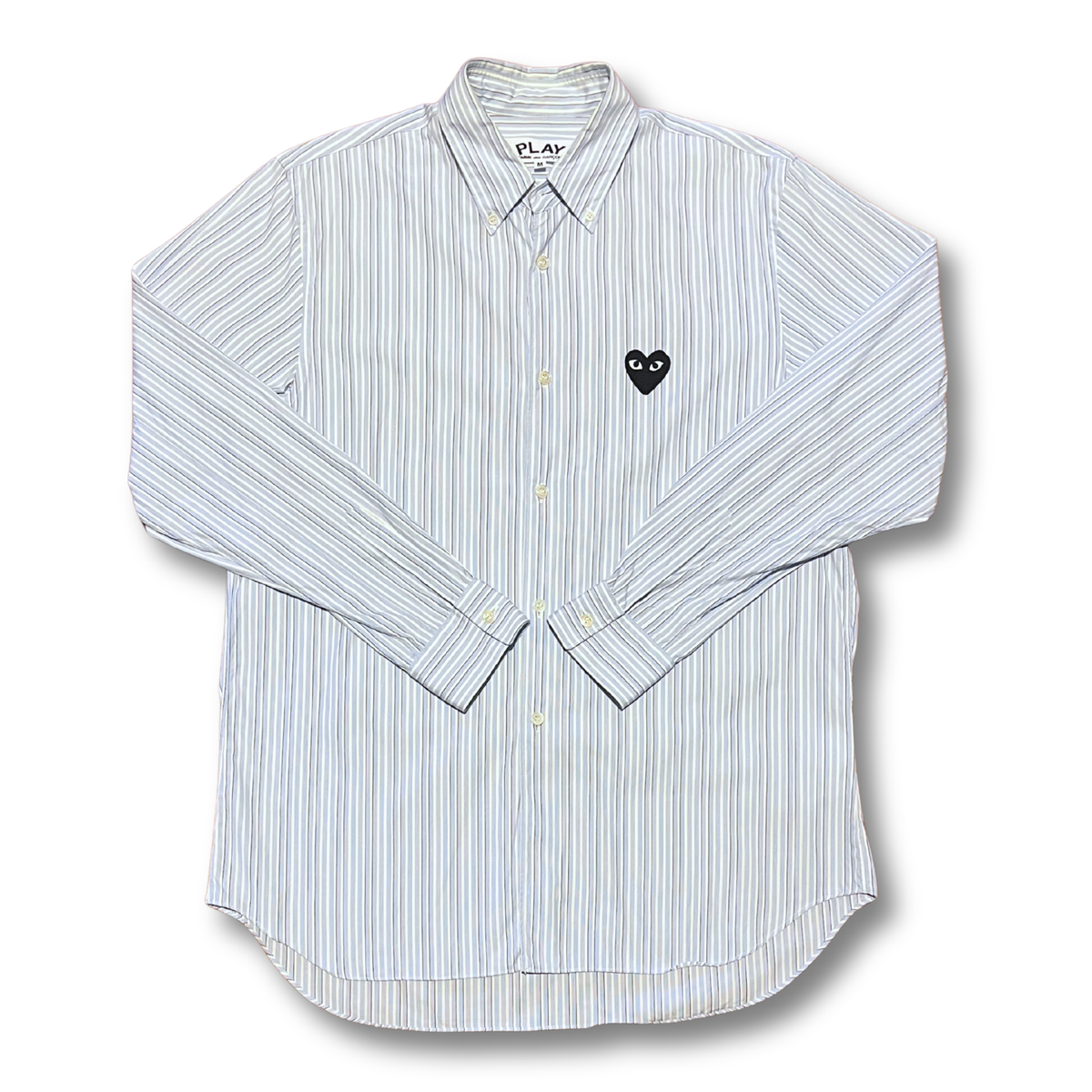 Comme des Garçons PLAY Black Emblem Stripe Shirt (M)