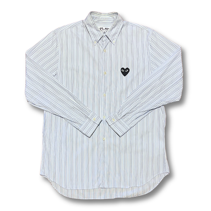 Comme des Garçons PLAY Black Emblem Stripe Shirt (M)