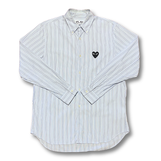 Comme des Garçons PLAY Black Emblem Stripe Shirt (M)