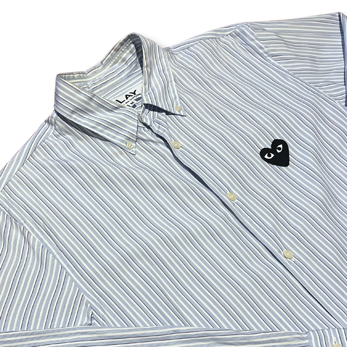 Comme des Garçons PLAY Black Emblem Stripe Shirt (M)