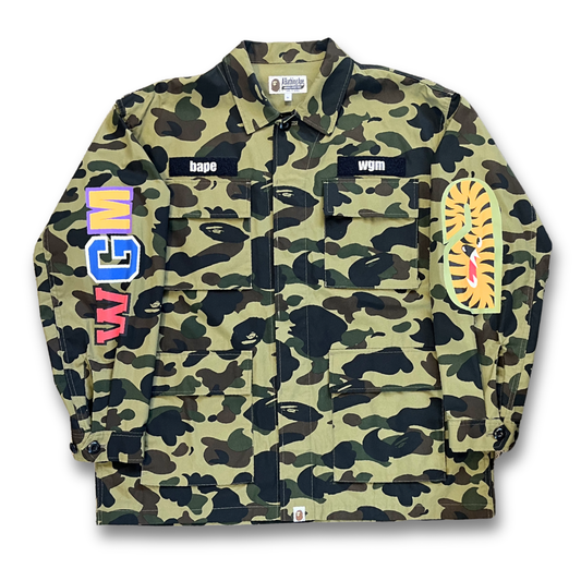 BAPE 1st Camo Shark Relaxed Fit Military Shirt (M)