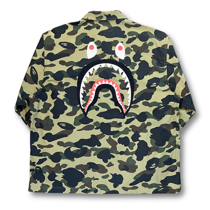 BAPE 1st Camo Shark Relaxed Fit Military Shirt (M)