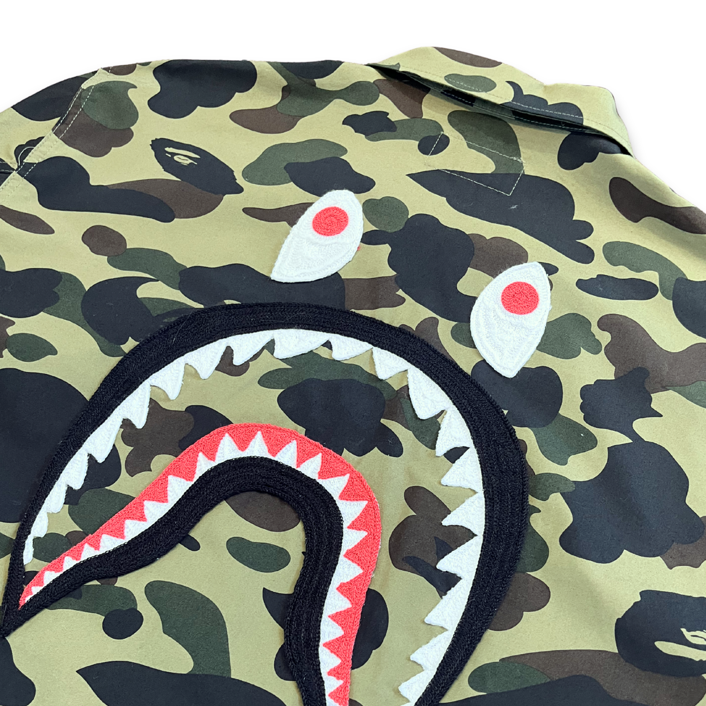 BAPE 1st Camo Shark Relaxed Fit Military Shirt (M)