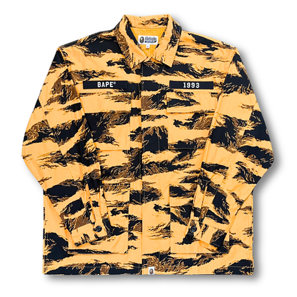 BAPE 1st Camo Shark Relaxed Fit Military Shirt (M)