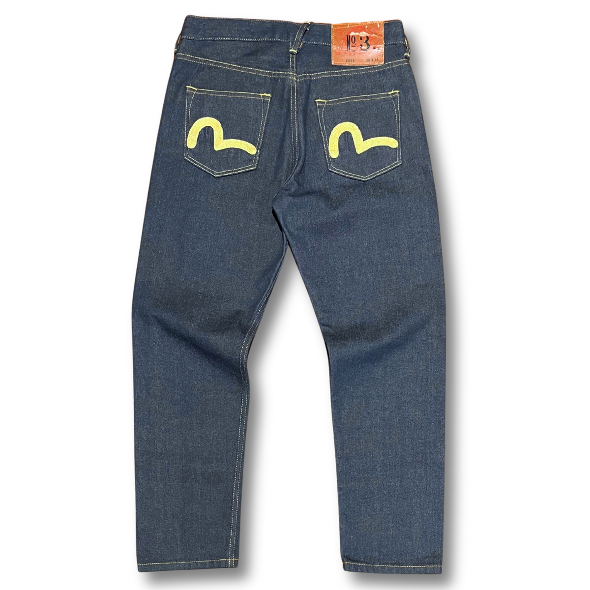 Evisu Japan Lot 2008 No. 3 Yellow Seagull Selvedge Jeans (26")
