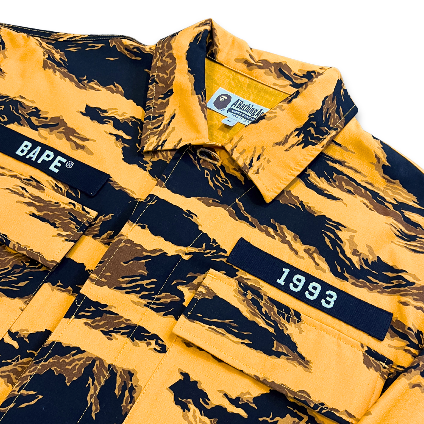 BAPE 1st Camo Shark Relaxed Fit Military Shirt (M)
