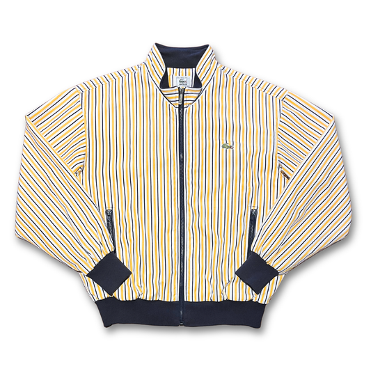 Vintage Lacoste Candy Stripe Zip-Up Bomber (M)