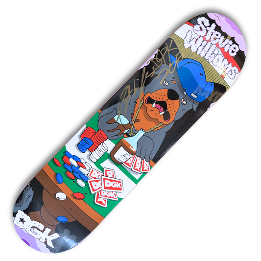 DGK STEVIE WILLIAMS 'PLAYAS CLUB' SIGNED SKATEBOARD DECK