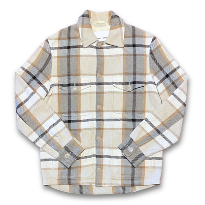 Samsøe Samsøe Plum Shirt Jacket 'Oatmeal Check' (M)