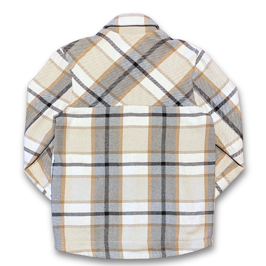 Samsøe Samsøe Plum Shirt Jacket 'Oatmeal Check' (M)