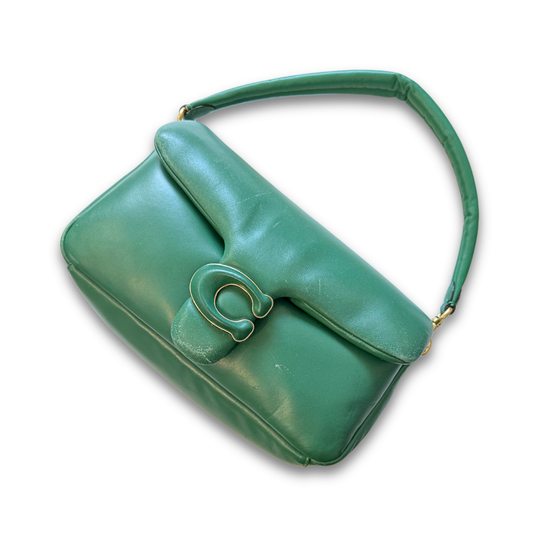 Green Coach Pillow Tabby Shoulder Bag