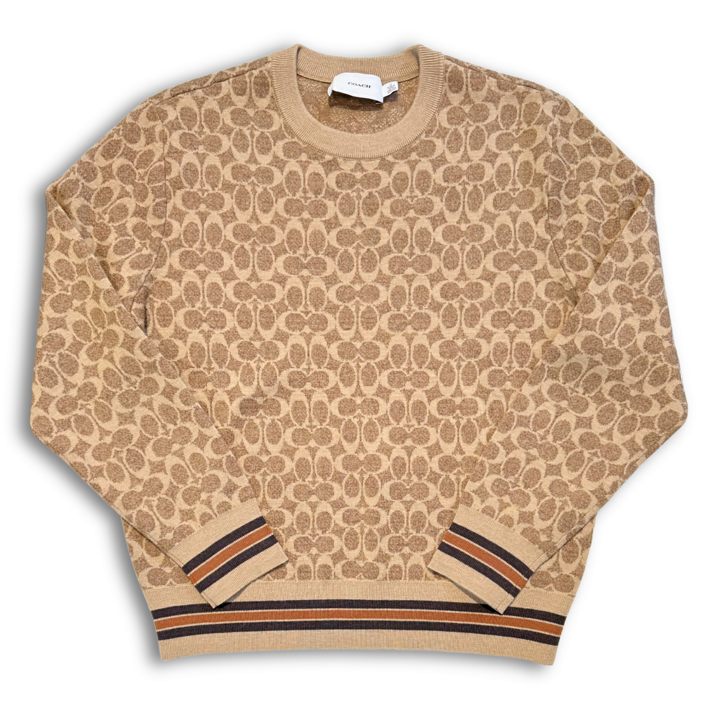 COACH SIGNATURE WOOL KNIT SWEATER (M)