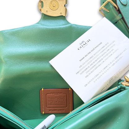 Green Coach Pillow Tabby Shoulder Bag