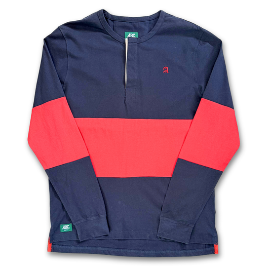 ABC QUATER BUTTON LONG-SLEEVE TEE (L)