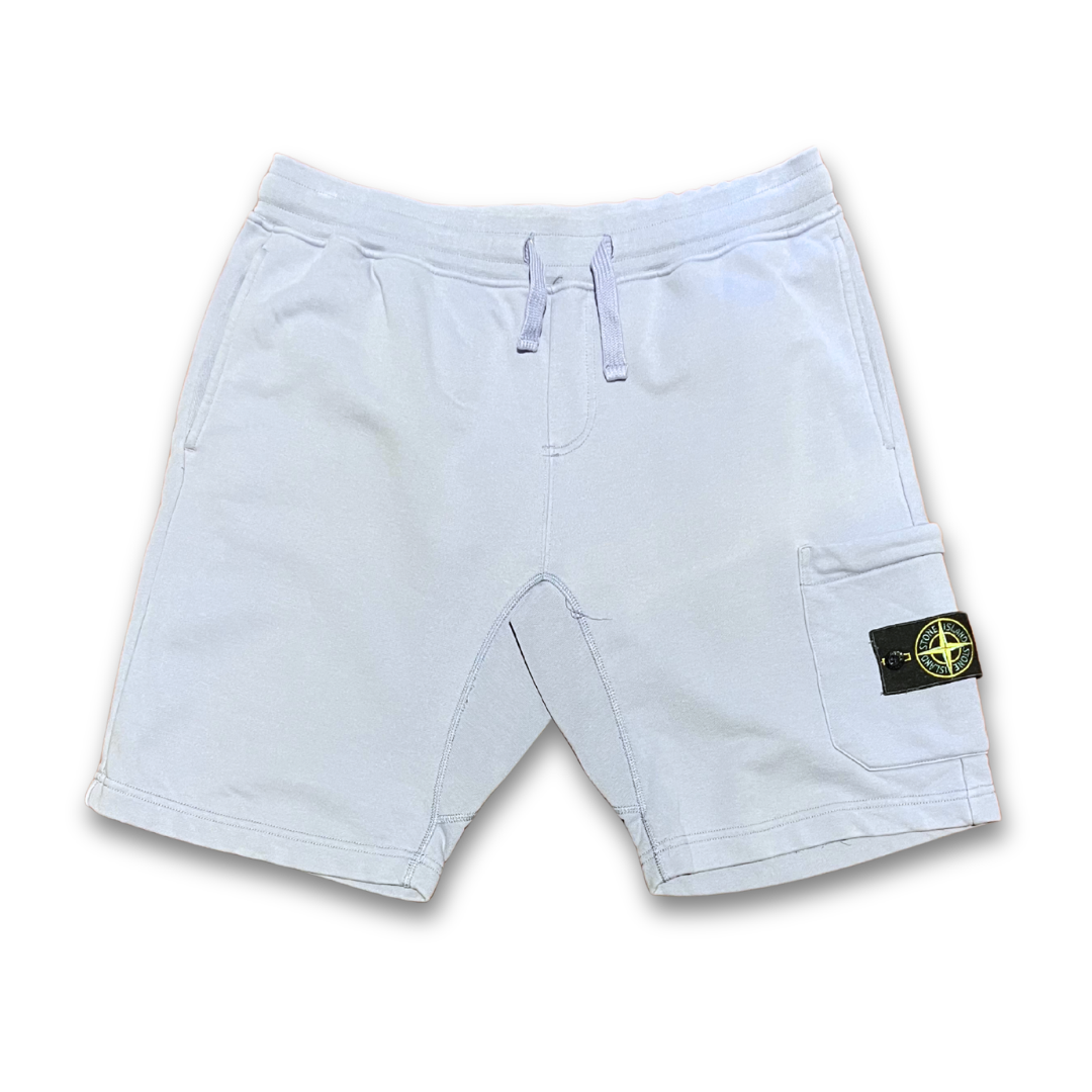 Stone Island Organic Cotton Fleece Jogger Shorts (34")