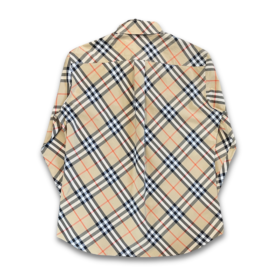 Burberry check long sleeve shirt (L)