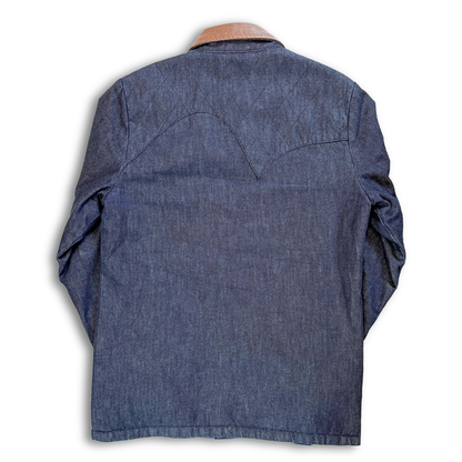 Evisu Denim & Leather Indigo Jacket (M)