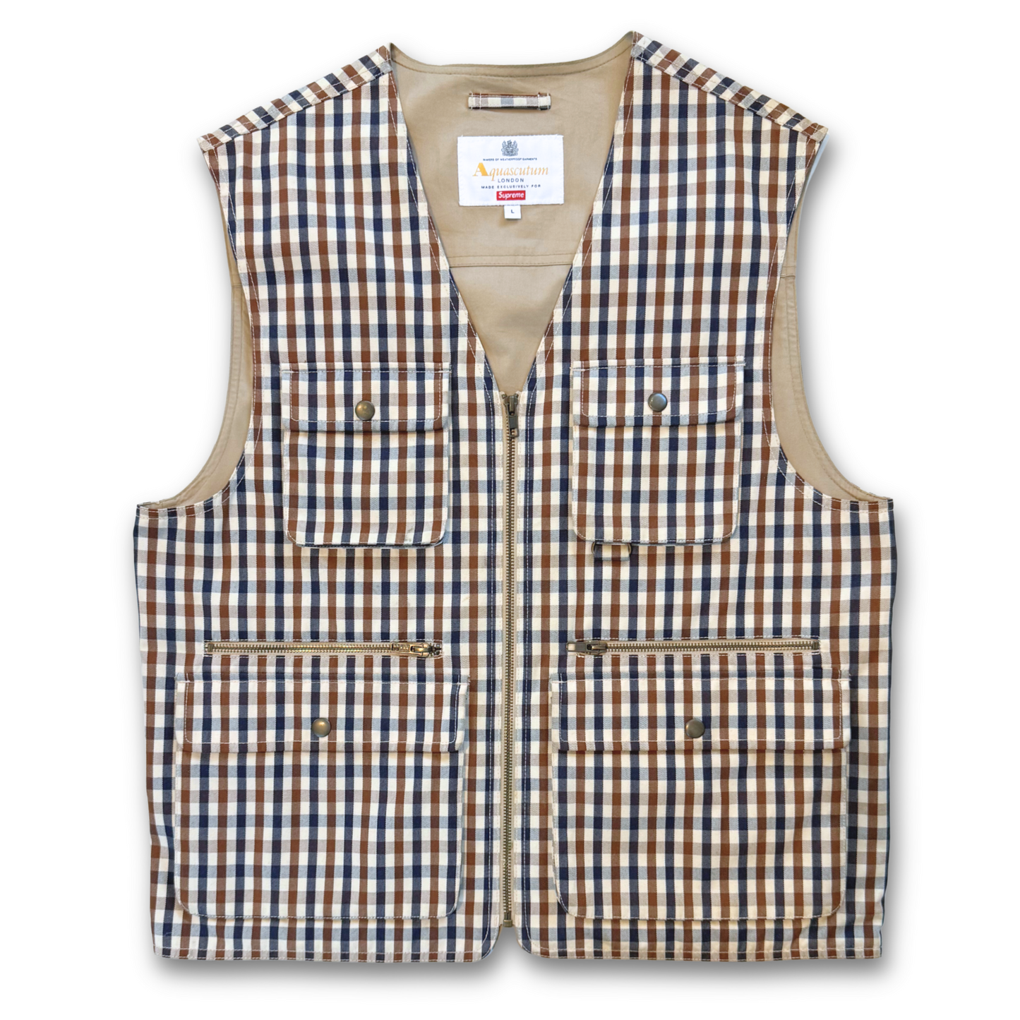 SUPREME x AQUASCUTUM UTILITY VEST (L)