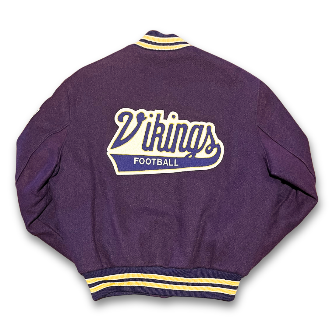 Vintage DeLong Minnesota Vikings Wool Varsity Jacket (M)