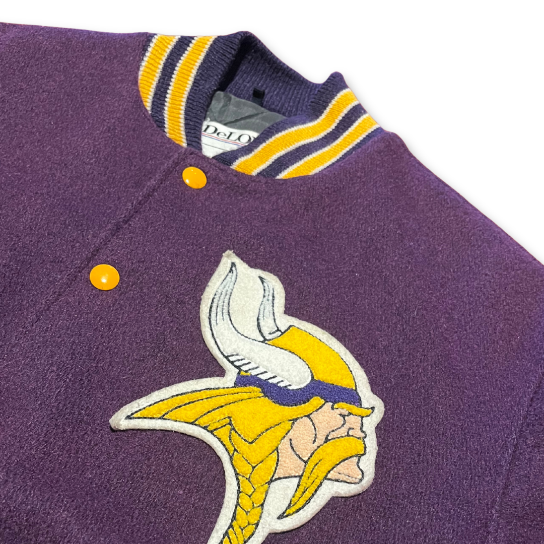 Vintage DeLong Minnesota Vikings Wool Varsity Jacket (M)