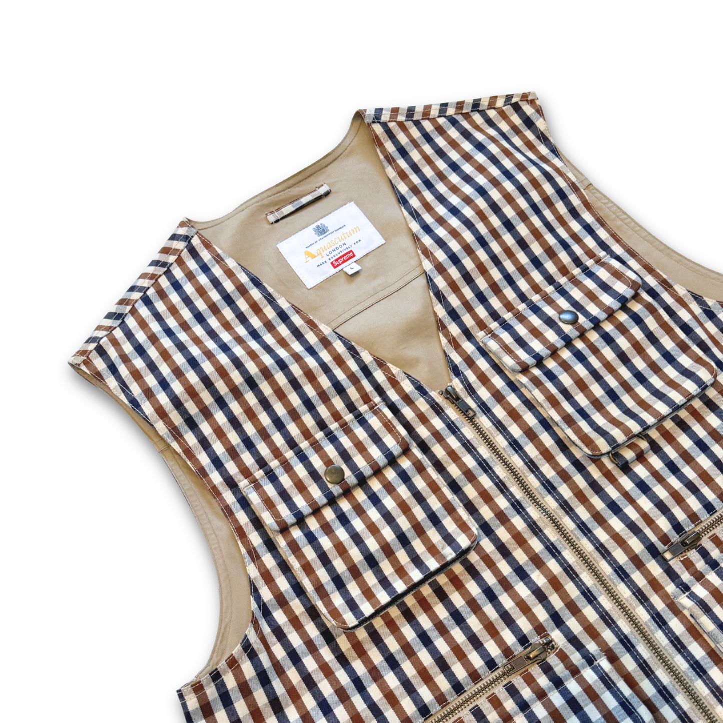 SUPREME x AQUASCUTUM UTILITY VEST (L)