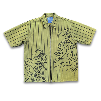 MARKET zip up s/s shirt (L)
