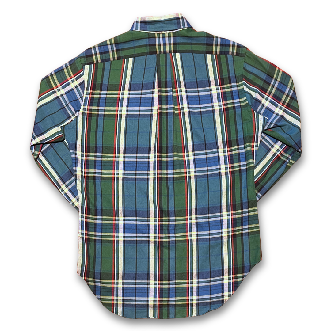 Polo Ralph Lauren Green-Blue Plaid Oxford Shirt (S)