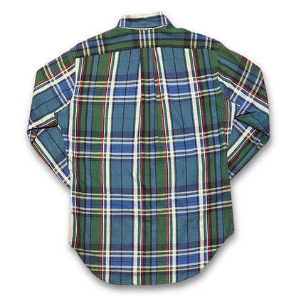 Polo Ralph Lauren Green-Blue Plaid Oxford Shirt (S)