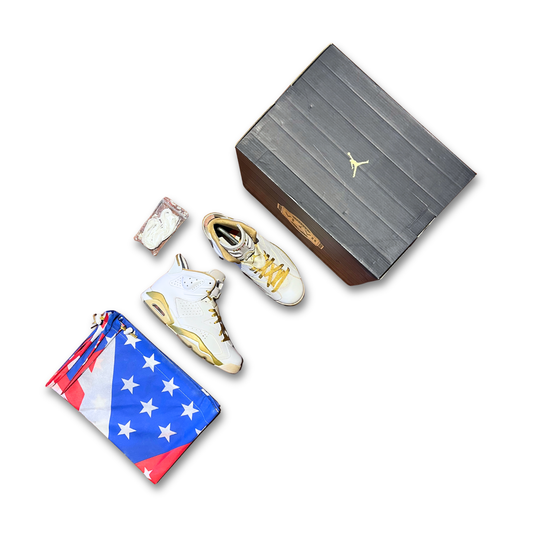 Jordan 6 Retro 'Golden Moments Pack' - White (US 8)