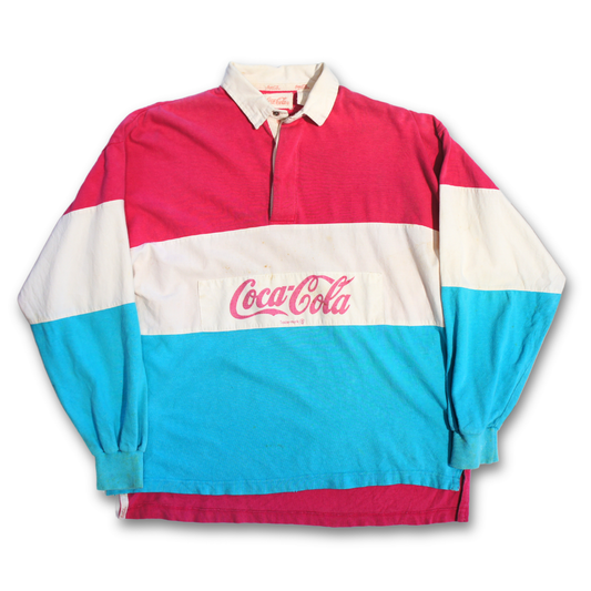 VINTAGE COCA-COLA RUGBY POLO (L)