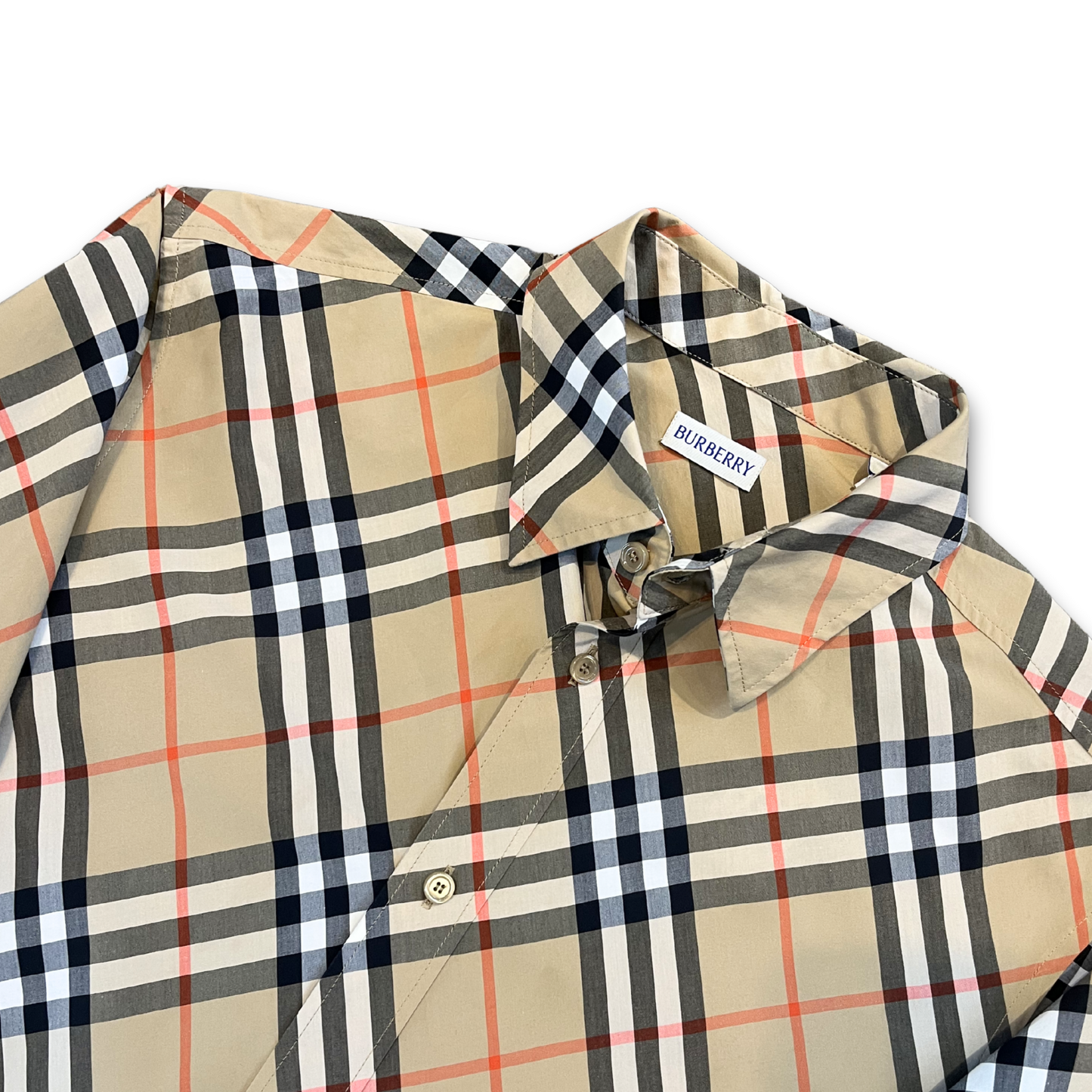 Burberry check s/s shirt (M)