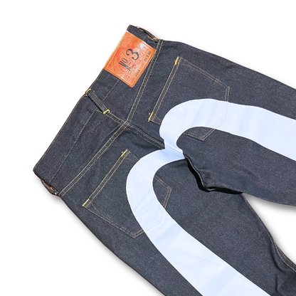 Evisu Japan Lot 2008 No. 3 White Daicock Selvedge Denim Jeans (25")
